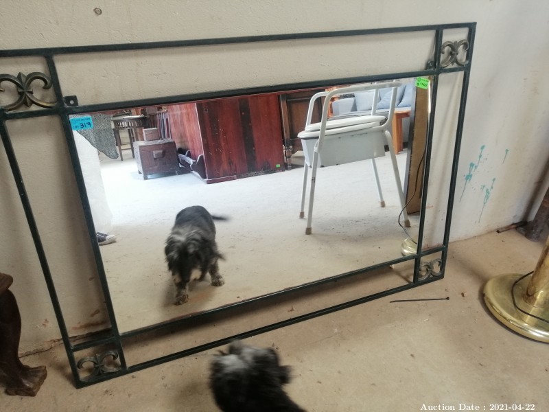 317 Mirror with Wrought Iron Frame