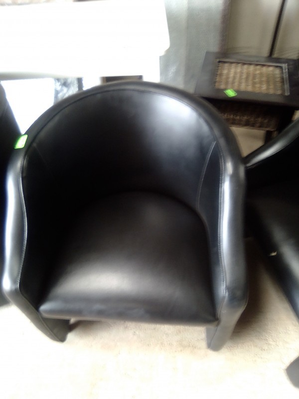 517 black leather chairs