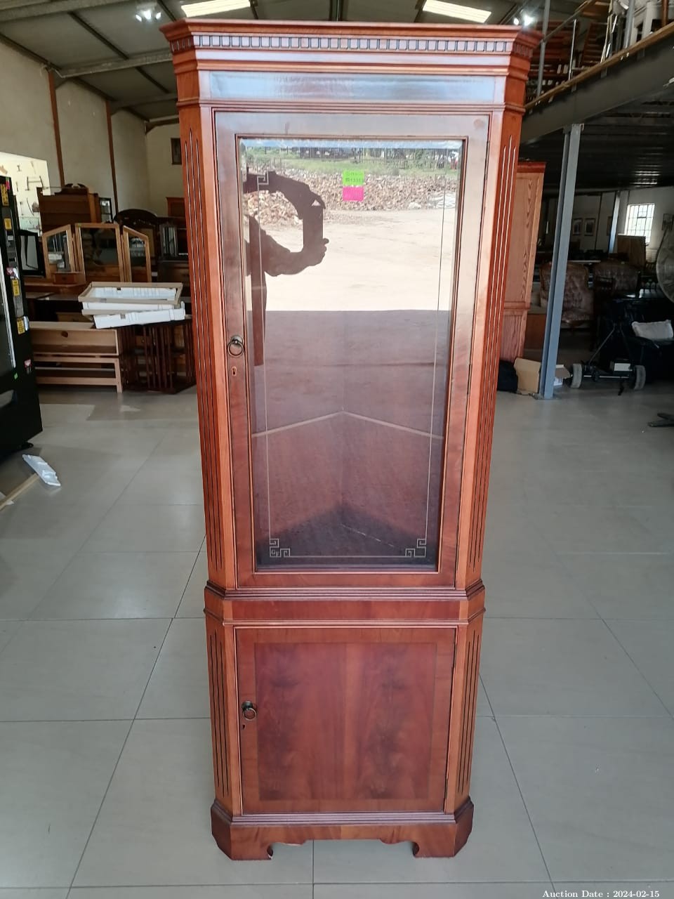 5426 - Stunning Solid Wood and Glass Display Cabinet