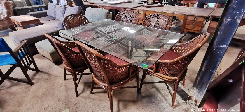 105 Glass Table Dining Set