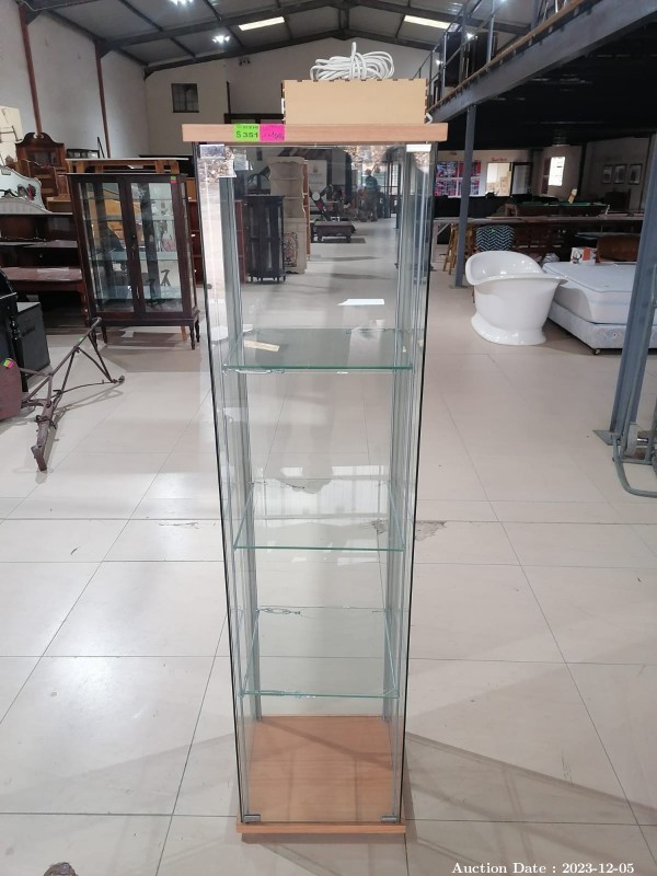 4046 - Wood and Glass Display Cabinet