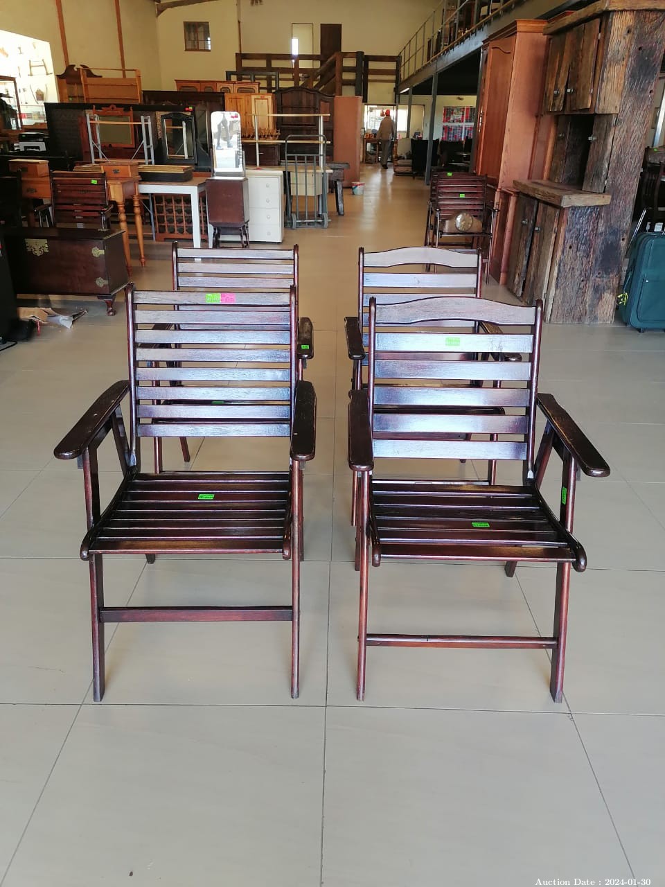 5050 - 4 Solid Wood Patio Chairs