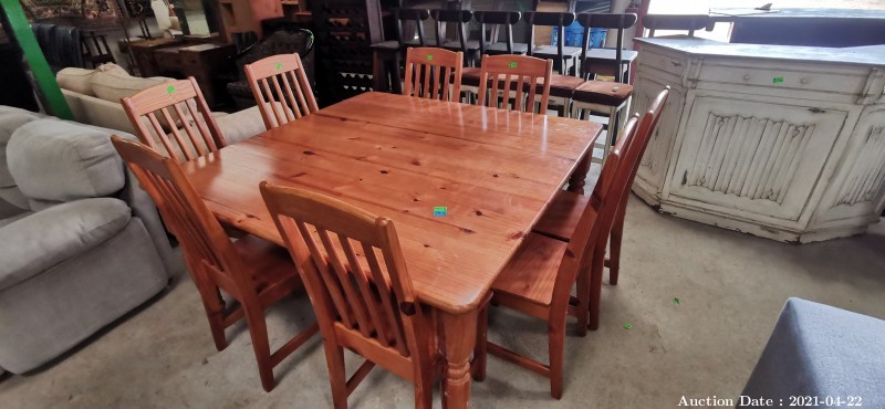 302 8 Seater Square Dining Table