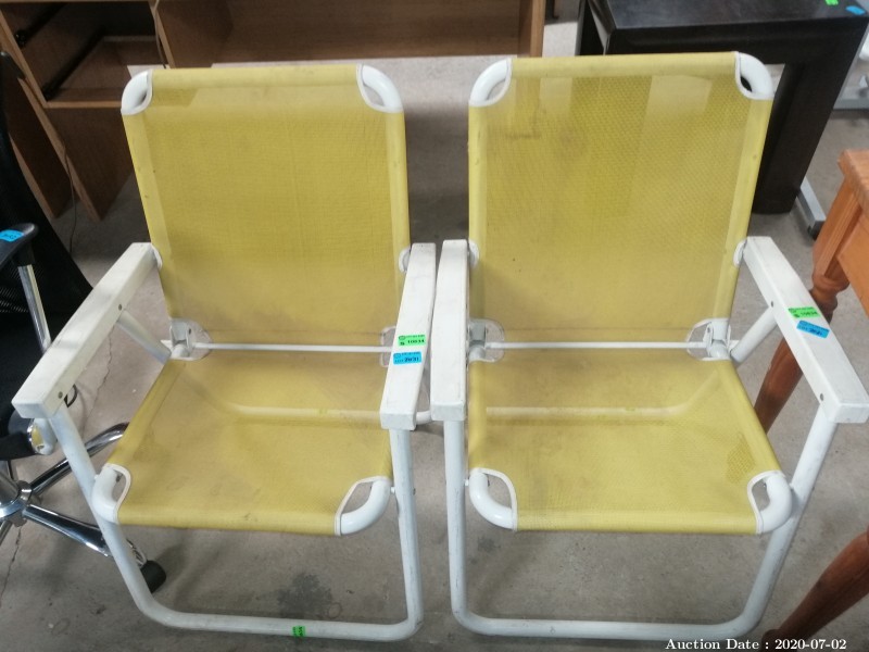 2031 2 X Fold Up Garden Chairs Online Auction AuctionPro   E902a4a4f9fab60a5e74b84a630021d9 