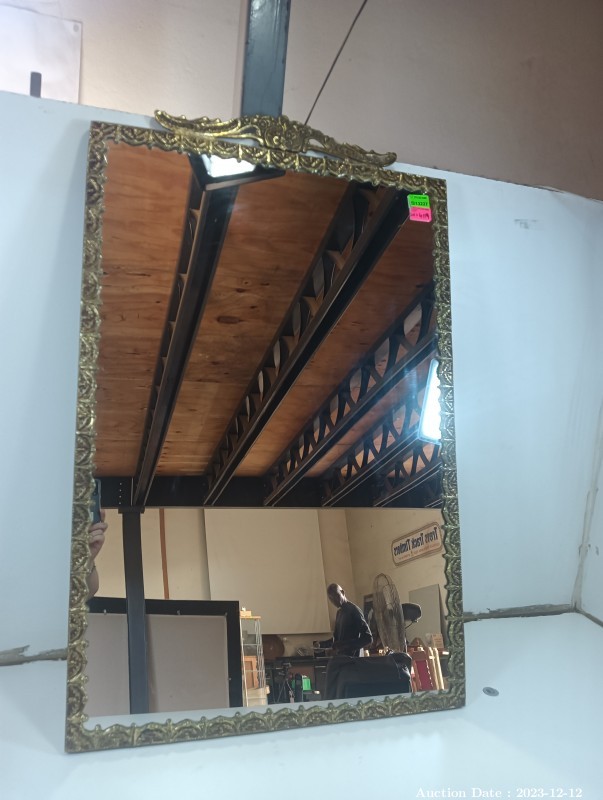 4119 - Decorative Metal Framed Mirror
