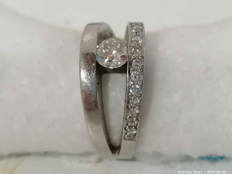 1906 - 1 x Palladium Diamond Ring, Round Brilliant cut 0.50 carat