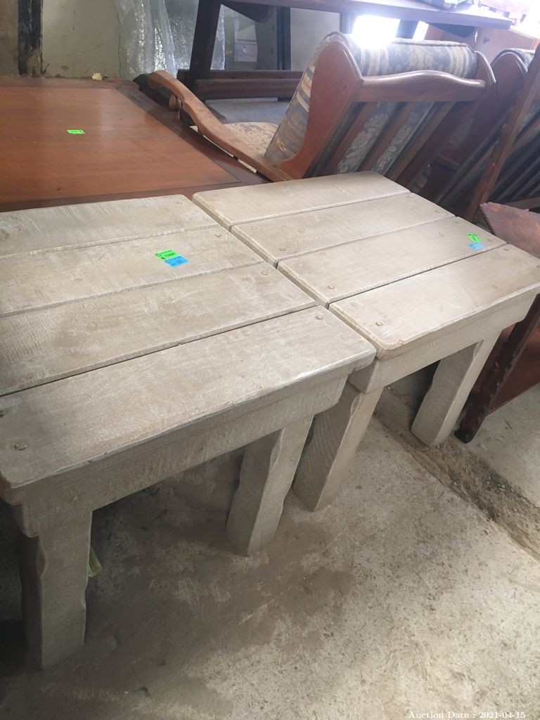 111 Pair of Grey Side Tables