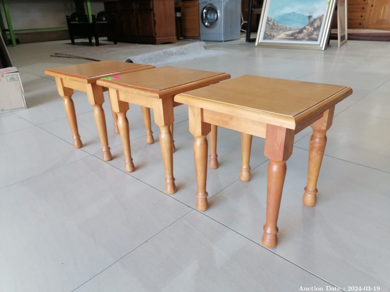Lot 5956 - Beautiful Set of Yellowwood Side Tables