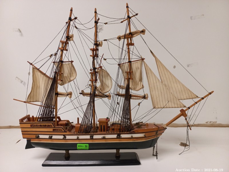 302 - Hand-made Wooden Model Ship