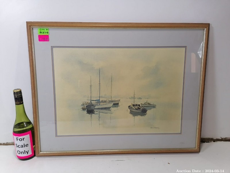 Lot 5872 - Framed Sailing Watercolour