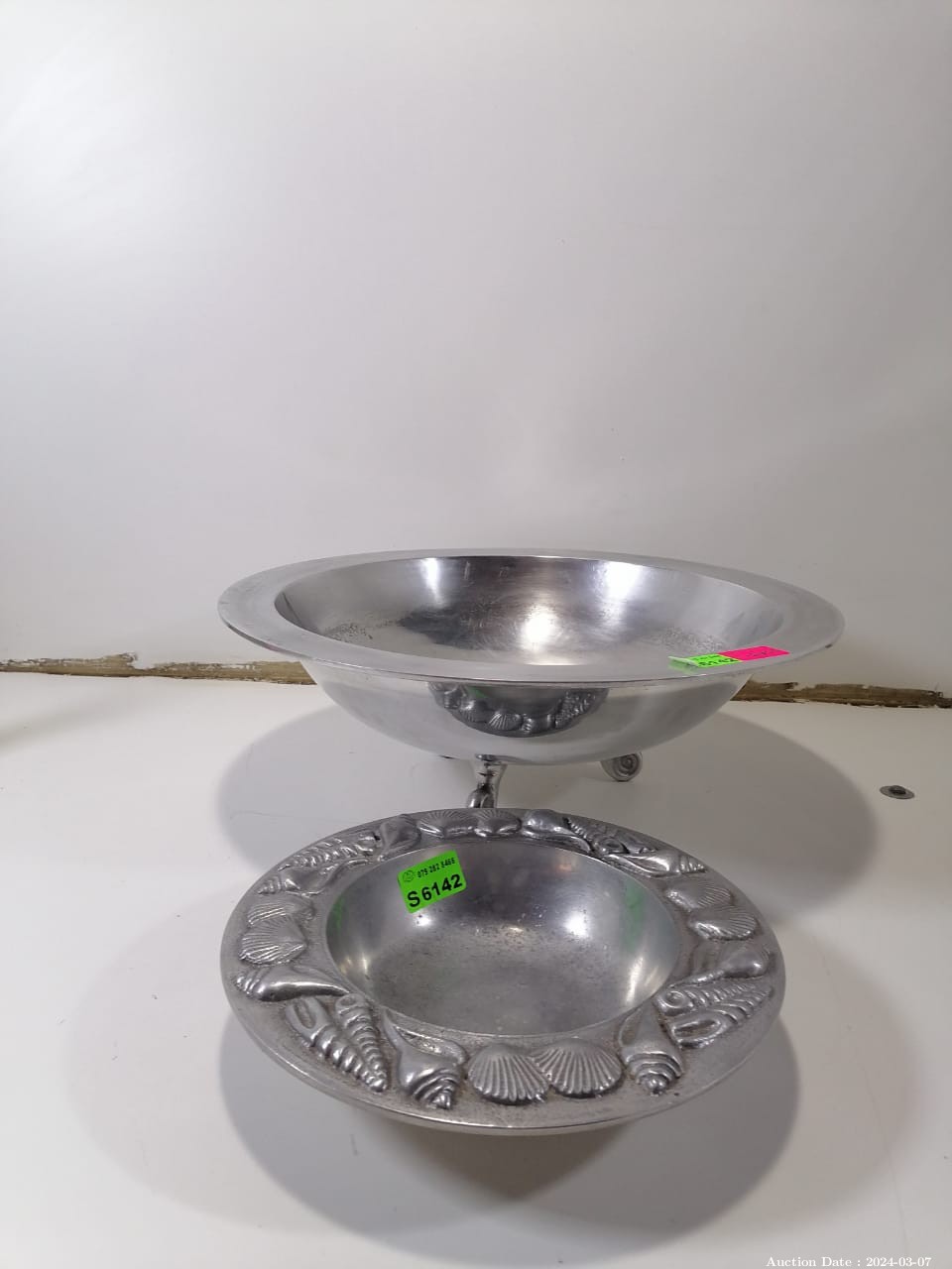 Lot 5745 - Pair of Large Metal Serving Dishes