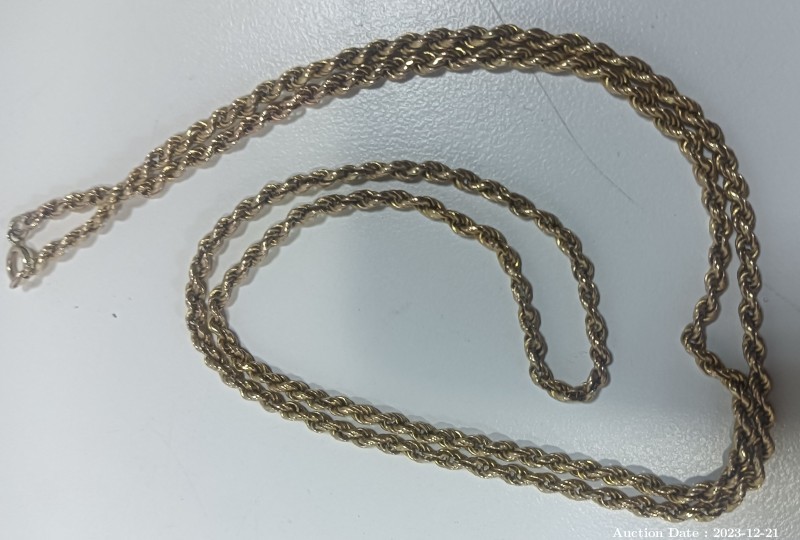4256 - 9 Carat Gold Rope Chain