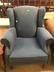 Description 113 Blue Upholstered Armchair