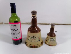 Description 3791 - 2 Decorative Bells Whisky Decanters