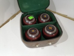 Description 317 - Set of Vintage Bowling Balls in Carry Case