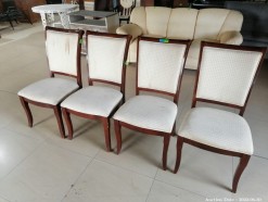 Description 2246 - Wood & Upholstered Dining Room Chairs (4)