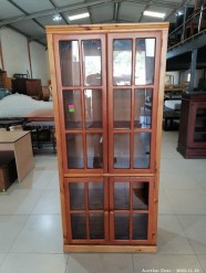 Description 3727 - Amazing Solid Wood Cupboard with Glass Inserts in the Doors