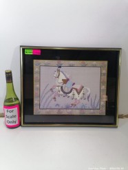 Description Lot 5924 - Framed Pastel Coloured Carnival Horse