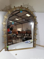 Description 235 - Ornate Brass Framed Mirror