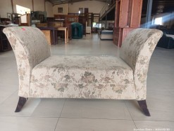 Description 5474 - Wood and Upholstered Bench
