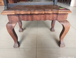 Description 4744 - Solid Wood Side Table with Ball and Claw Feet