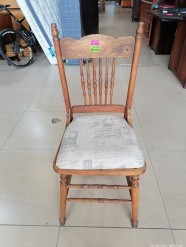 Description 4905 - Solid Wood and Upholstered Chair