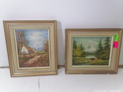 Description Lot 6326 - Pair of Framed Landscape Paintings