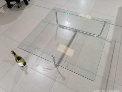 Description 248 - Modern Chrome and Glass Coffee Table