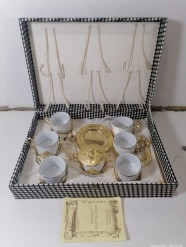 Description Lot 6313 - Gold Plated Tea-set in Box