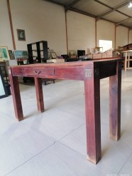Description 6780- 1x Solid Wood Desk With Drawer 
