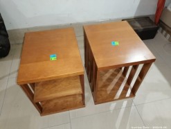 Description 252 - Pair of Solid Wood Pedestals