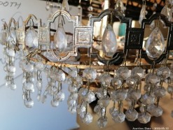 Description 1771 - Brass Chandelier with Glass Beads