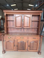 Description 4110 - Solid Wood Sideboard with Display Area
