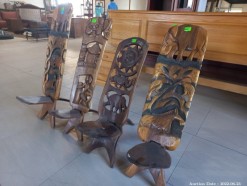Description 2179 - African-Motif Chairs (4)