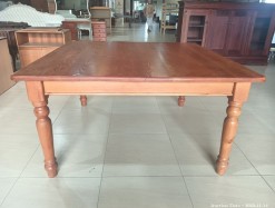 Description 3670 - Substantial Square Solid Wood Dining Room Table