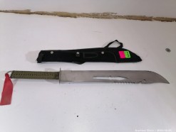 Description Lot 5990 - Panga Style Knife with Sheath