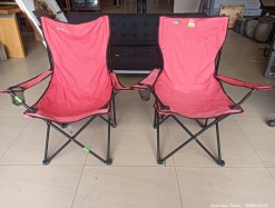 Description 4035 - 2 Red Camping Chairs