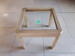 Description 2318 - Wood & Glass Side Table