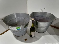 Description 701 - Pair of Galvanised Steel Buckets
