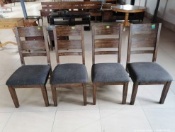 Description 1304 - Set of 4 Solid Wood Dining Chairs (Will match lot 1307)