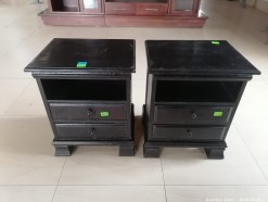 Description 2234 - 2 x Solid Wood Bedside Cupboards with Drawers