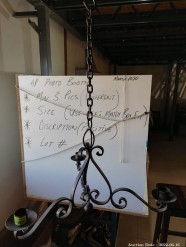 Description 2099 - 1 x Wrought Iron Candle Hanging Chandelier
