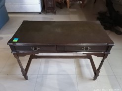 Description 2339 - Solid Wood Table with 2 Drawers