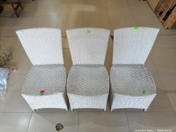 Description 2859 - 3 Metal and Wicker Chairs