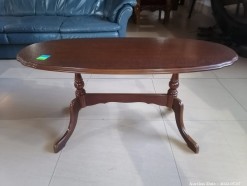 Description 2338 - Small Coffee Table Solid Wood Oval Shape