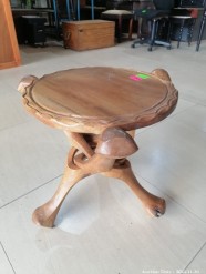 Description 3972 - Magnificent Solid Wood Carved African Table