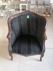 Description 1844 - 1 x Hardwood & Upholstered Chair