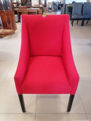 Description 3399 - Elegant Bold Red Upholstered Armchair