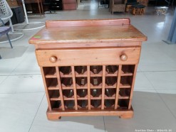 Description 4302 - Amazing Solid Wood Wine Rack With Storage Drawer 