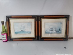 Description Lot 6611 - Pair of Framed Sailing Ships